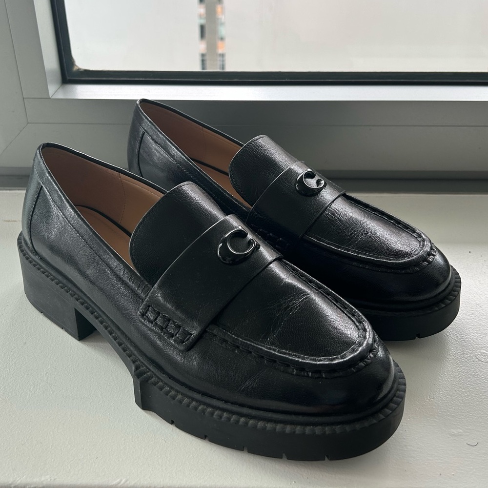 Coach Leah Loafers W 9.5 Black